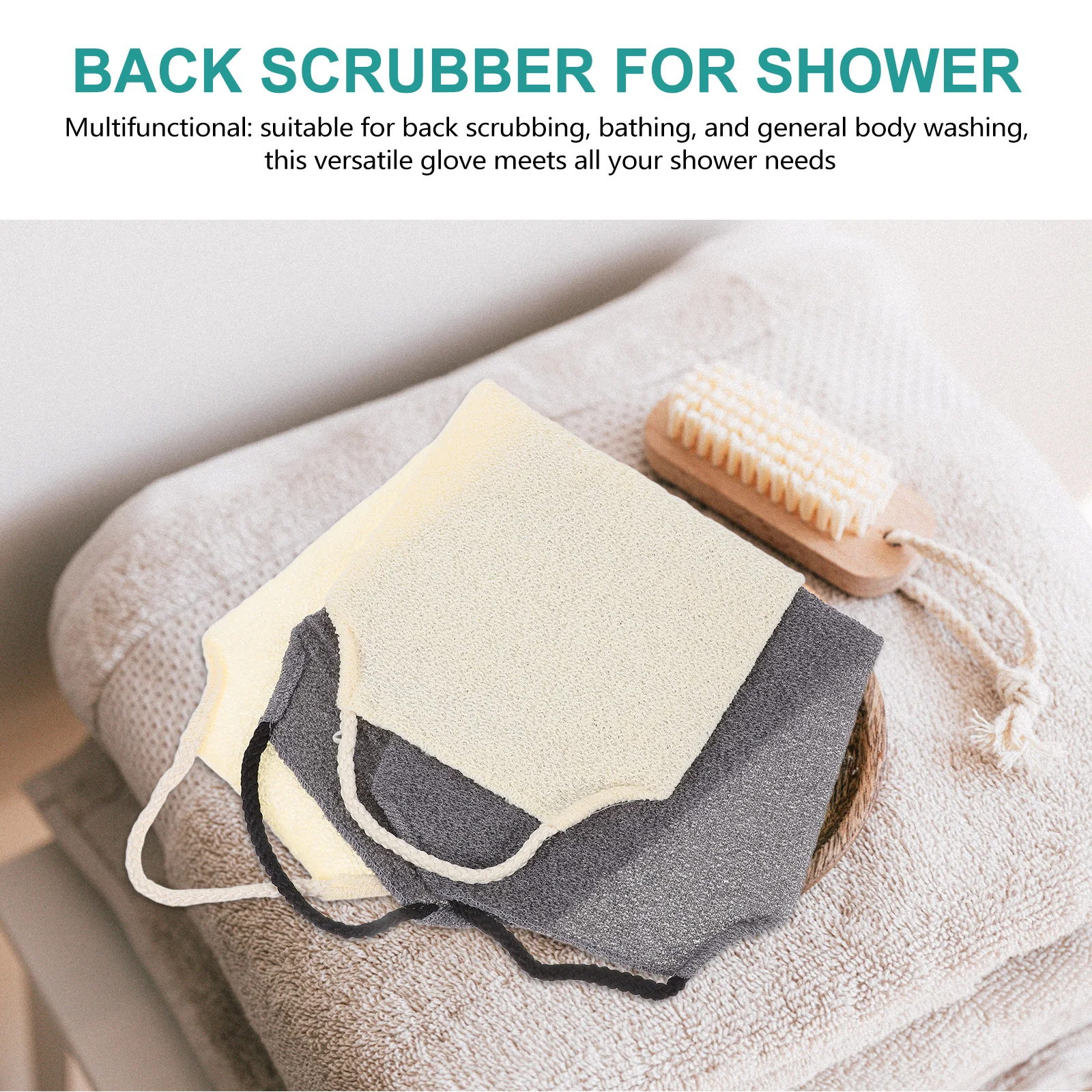 2pcs Exfoliating Back Scrubber Towel Stretchable Long Strip Bath Washcloth Body Scrubbing Tool For Men Women Dual Handles Shower 
2pcs Exfoliating Back Scrubber Towel Stretchable Long Strip Bath Washcloth Body Scrubbing Tool For Men Women Dual Handles Shower