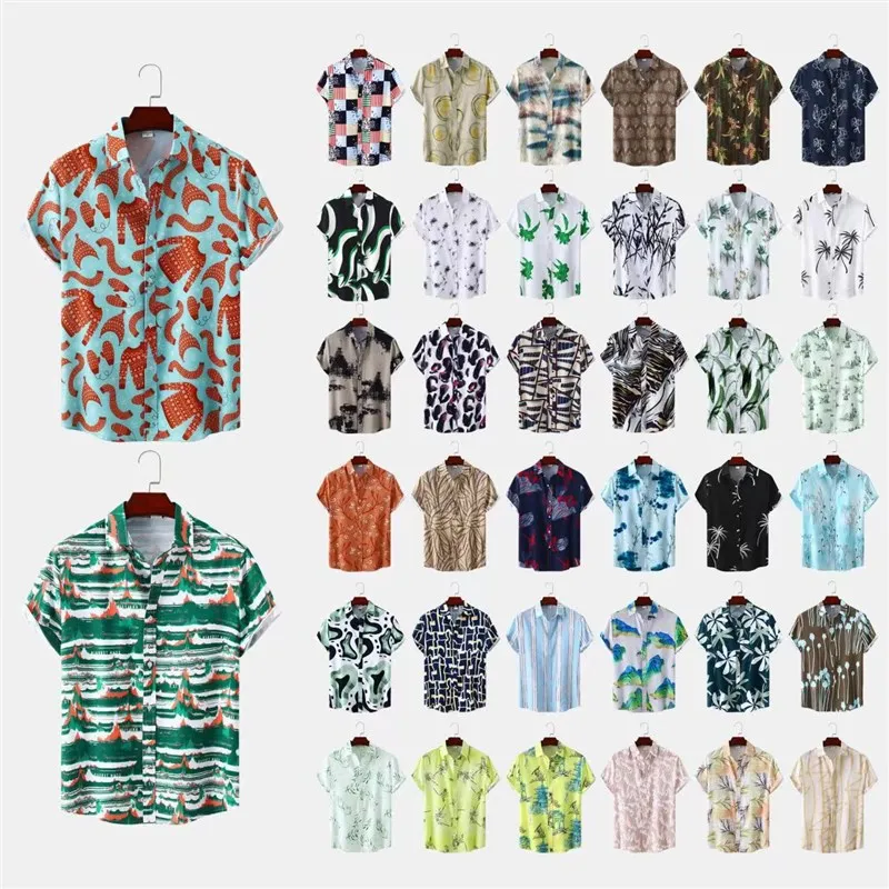 Hawaiian Floral Print Men's ort Sve irt Slim Fit Casual Sle Youth Summer Faion Fce Lined Thiened irt
Hawaiian Floral Print Men's ort Sve irt Slim Fit Casual Sle Youth Summer Faion Fce Lined Thiened irt