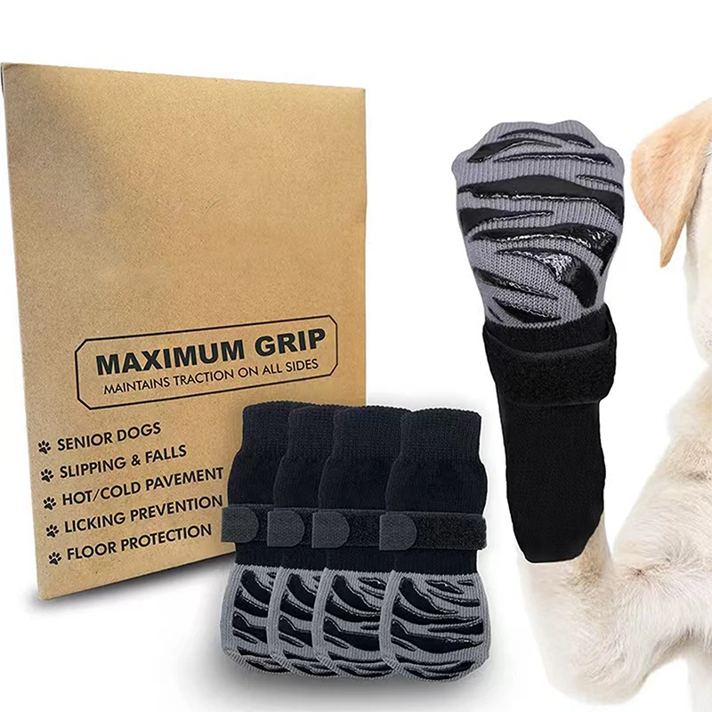 4Pcs/set Anti Slip Dog Socks With Straps Traction Control For Indoor On Hardwood Floor Wear Pet Paw Protector For Small Dogs Pet
4Pcs/set Anti Slip Dog Socks With Straps Traction Control For Indoor On Hardwood Floor Wear Pet Paw Protector For Small Dogs Pet