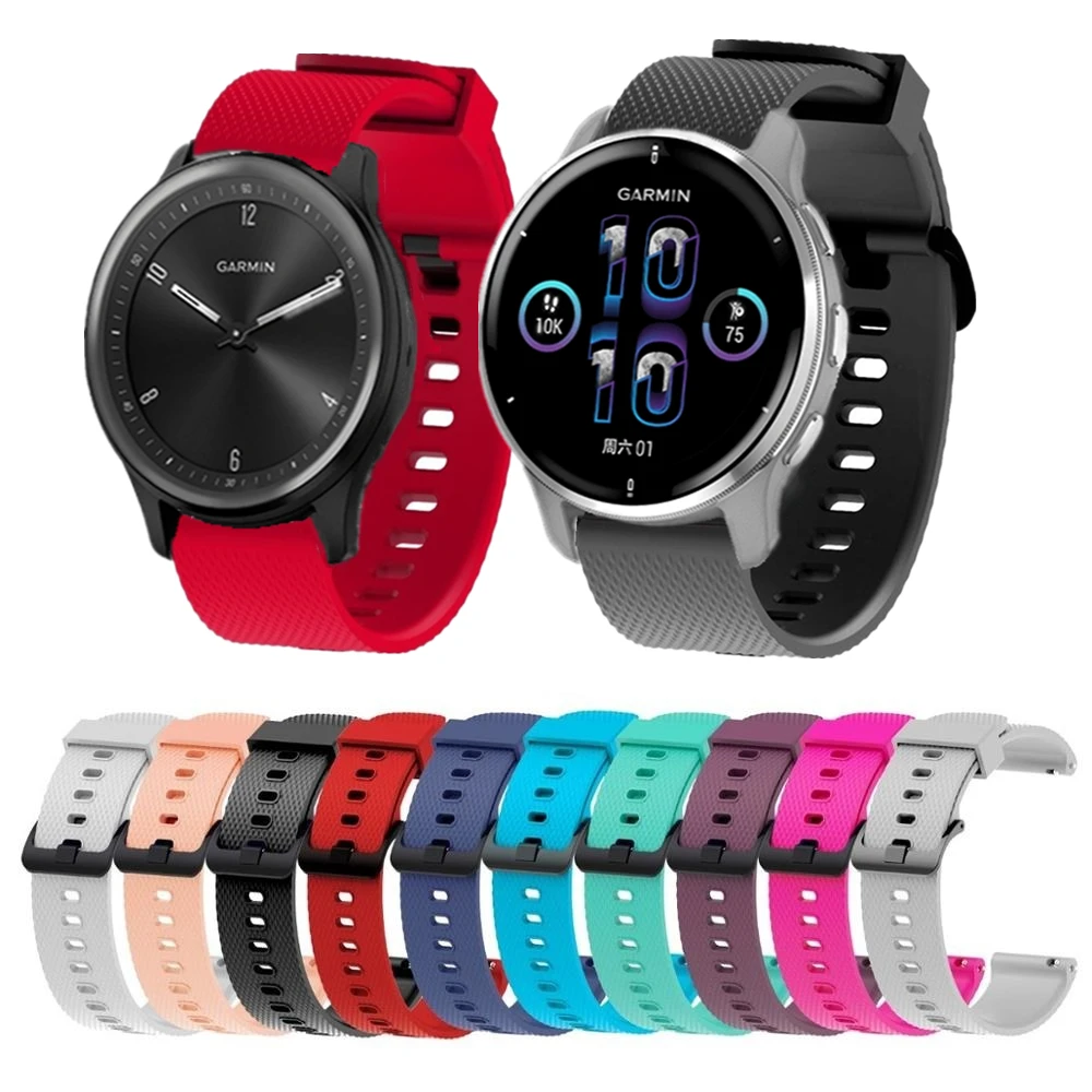 20mm Wrist Strap For Garmin Vivomove Sport Venu 2 Plus Sq Silicone Bracelet For Forerunner 55 245 Approach S12 Smart Watch Bands
20mm Wrist Strap For Garmin Vivomove Sport Venu 2 Plus Sq Silicone Bracelet For Forerunner 55 245 Approach S12 Smart Watch Bands
