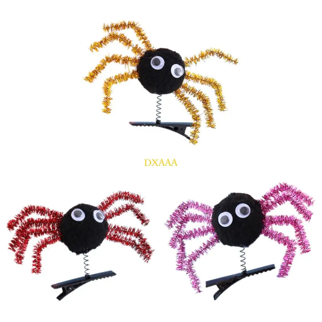 DXAA 1PC Spiders Hairpin For Children Halloween Party Metal And Polyester Fiber Hair Clip Safe For Age 3+ Costume Accessory
DXAA 1PC Spiders Hairpin For Children Halloween Party Metal And Polyester Fiber Hair Clip Safe For Age 3+ Costume Accessory