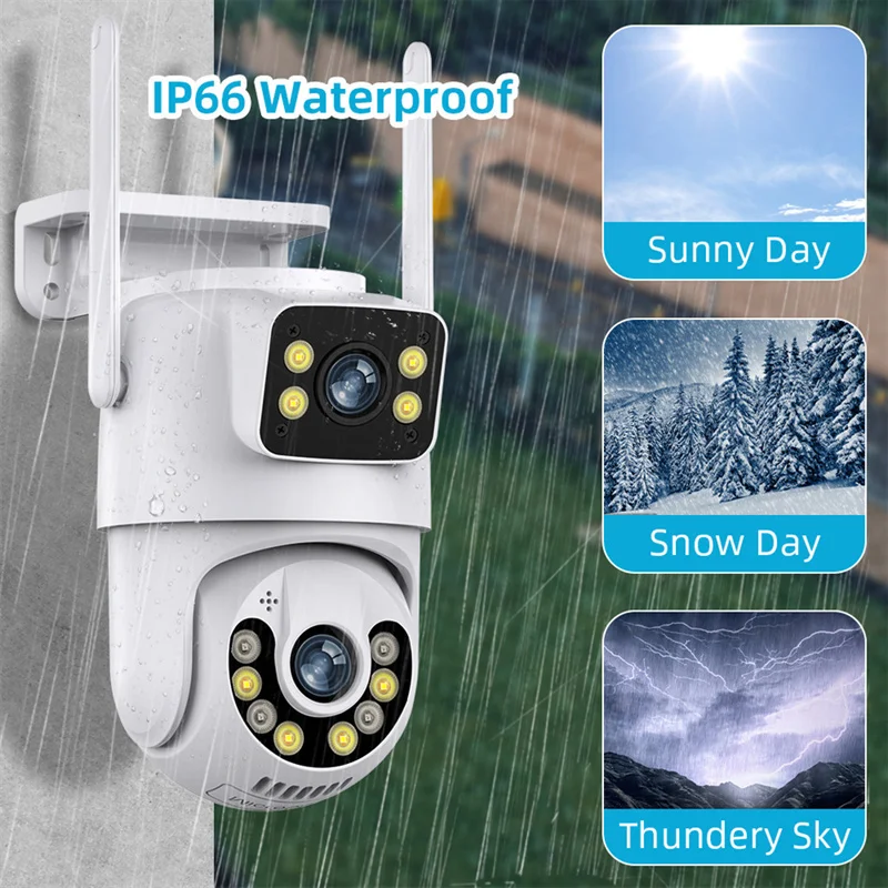 8MP Outdoor Smart Motion Detect Alert Dual Lens WiFi Camera Human Auto Tracking Two-way Audio IP66 Waterproof Audible Alarm
8MP Outdoor Smart Motion Detect Alert Dual Lens WiFi Camera Human Auto Tracking Two-way Audio IP66 Waterproof Audible Alarm