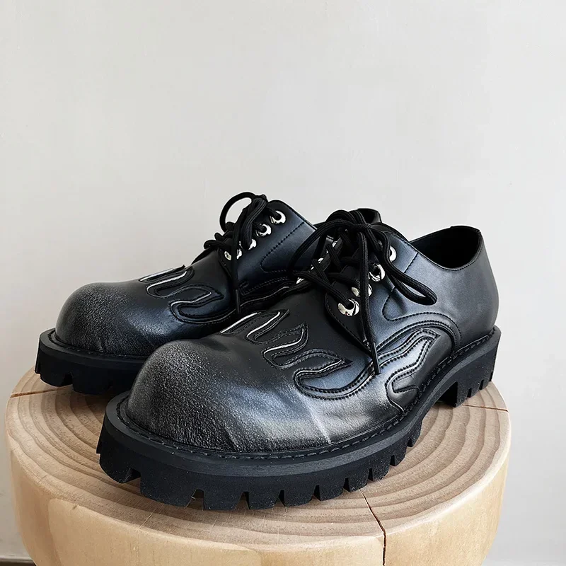 Round Toe Lace Up Men Leather Casual Shoes Fashion Retro Design Men Derby Shoes Platform High Top Men Thick Sole Sneakers
Round Toe Lace Up Men Leather Casual Shoes Fashion Retro Design Men Derby Shoes Platform High Top Men Thick Sole Sneakers