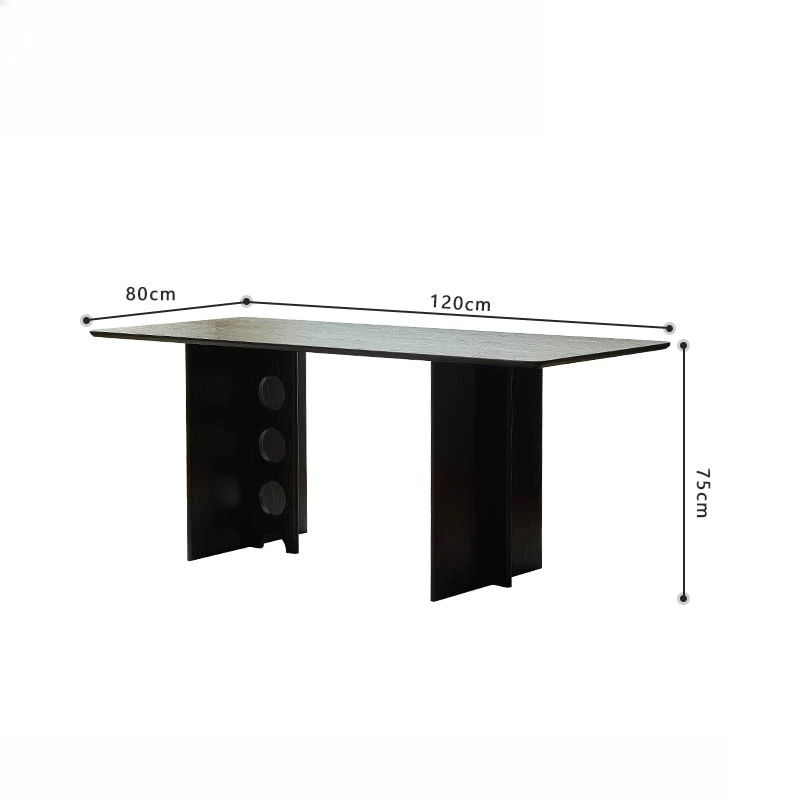 Solid wood long table household dining table Nordic creative desk black combination
Solid wood long table household dining table Nordic creative desk black combination