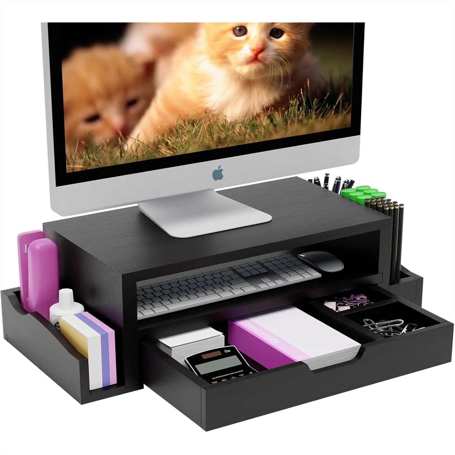 Monitor Stand Riser with Drawer and Pen Holder for Laptop Computer iMac, Wood Desk Organizer, Ergonomic & Sturdy
Monitor Stand Riser with Drawer and Pen Holder for Laptop Computer iMac, Wood Desk Organizer, Ergonomic & Sturdy