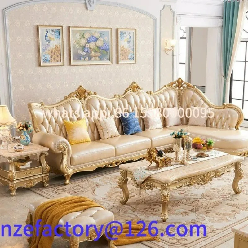 Customizable European leather corner sofa living room L-shaped cowhide combination
Customizable European leather corner sofa living room L-shaped cowhide combination