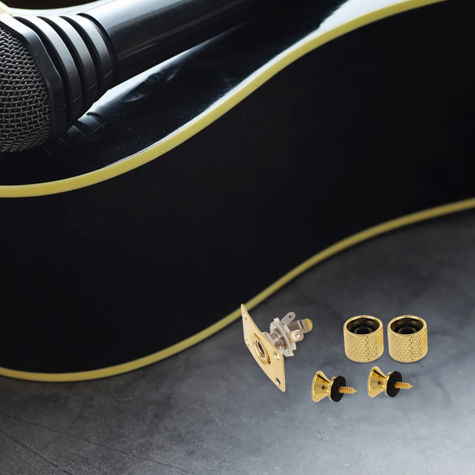 1Set Electric Guitar Parts Kit Plate Strap Buttons Volume Knobs String Retainer Secure Fit for Stage Practice
1Set Electric Guitar Parts Kit Plate Strap Buttons Volume Knobs String Retainer Secure Fit for Stage Practice