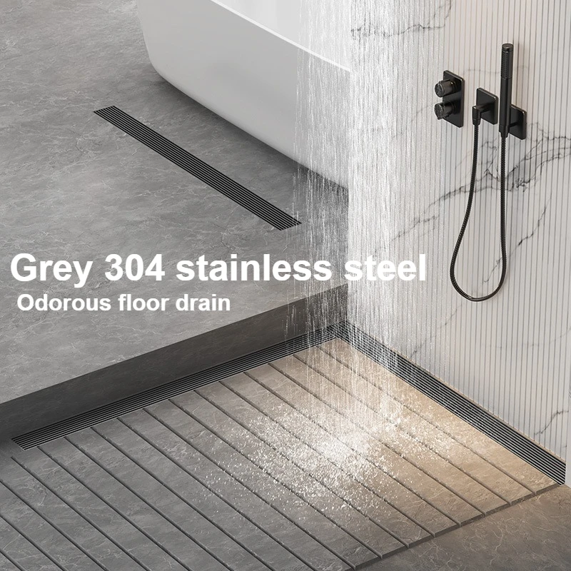 Grey bathroom with large drainage capacity and hollow out odor proof floor drain made of 304 stainless steel, 6.8cm wide
Grey bathroom with large drainage capacity and hollow out odor proof floor drain made of 304 stainless steel, 6.8cm wide