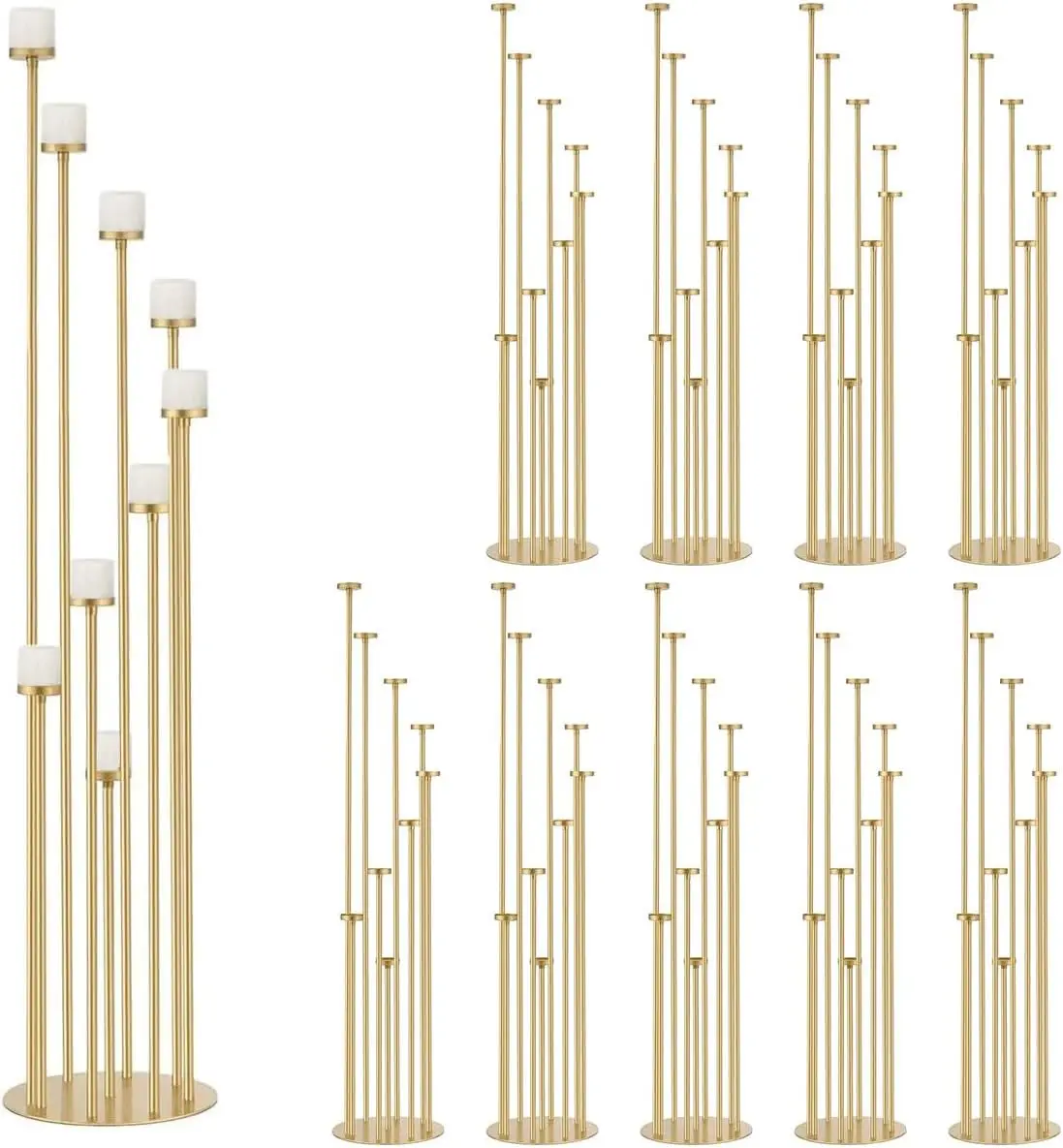 10 шт., золотой напольный подсвечник, 46,3 дюйма, 9 рук, напольный канделябр, высокий подсвечник для дома, дня рождения, свадьбы, банкета, украшения
10 шт., золотой напольный подсвечник, 46,3 дюйма, 9 рук, напольный канделябр, высокий подсвечник для дома, дня рождения, свадьбы, банкета, украшения
