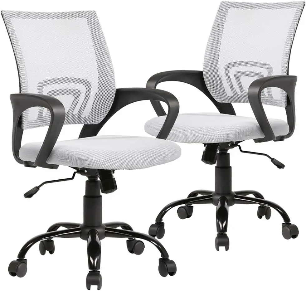 Ergonomic Mesh Office Chair with Lumbar Support, Adjustable Swivel Task Chair for Home Office, White
Ergonomic Mesh Office Chair with Lumbar Support, Adjustable Swivel Task Chair for Home Office, White