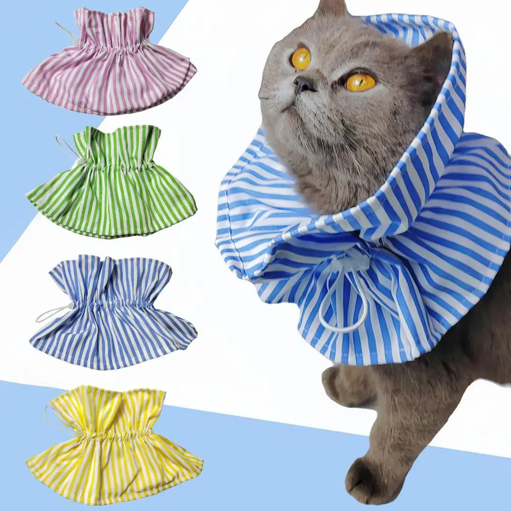 Cat Protective Collar Adjustable Buckle Striped Pet Scarf Collar Anti-licking Pet Post Surgery Wound Healing Collar Pet Supplies
Cat Protective Collar Adjustable Buckle Striped Pet Scarf Collar Anti-licking Pet Post Surgery Wound Healing Collar Pet Supplies