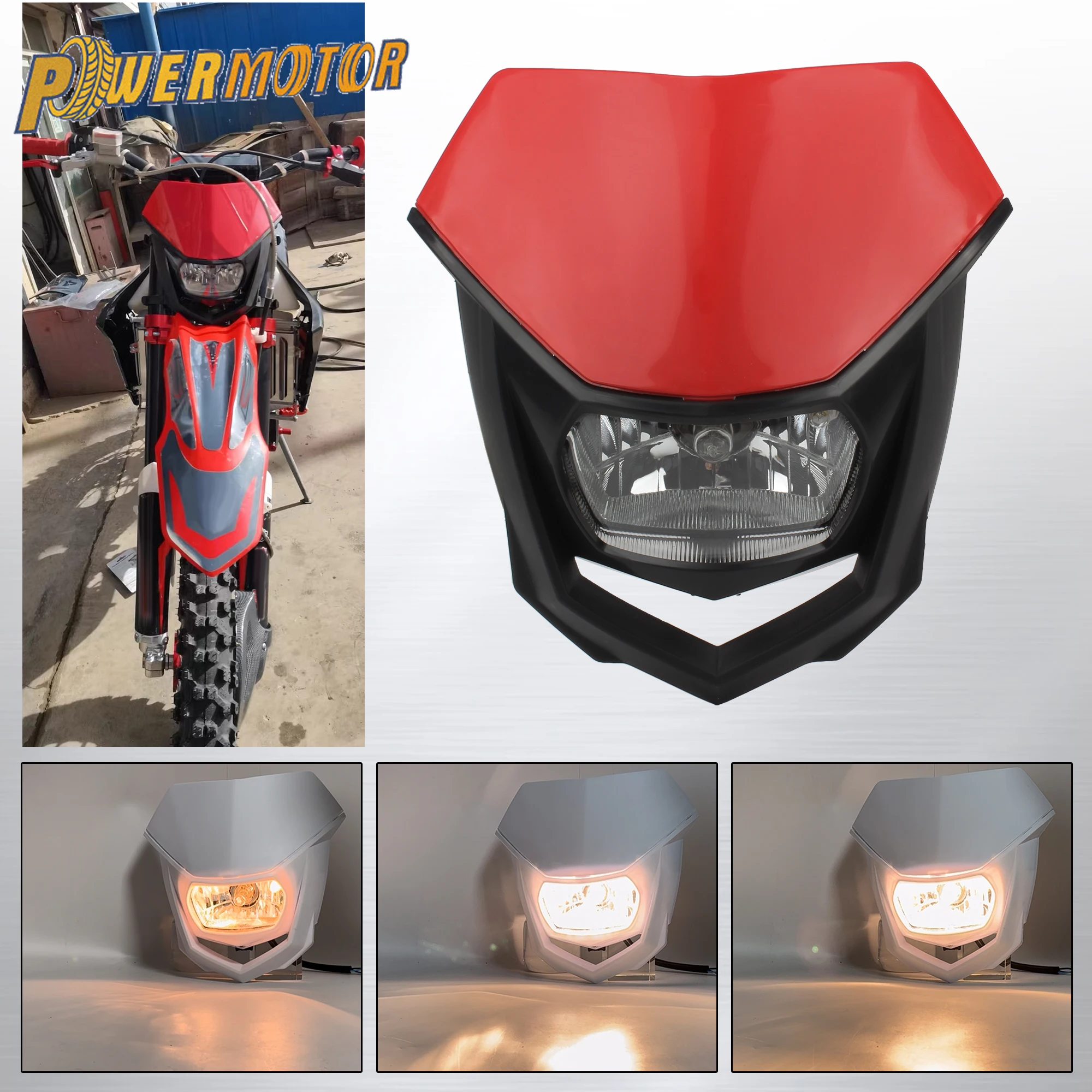 Enduro Motorcycle LED Headlight Mask Adjustable Beam for KTM Yamaha Kawasaki Suzuki Honda Motocross Headlamp Mask Fairing Parts
Enduro Motorcycle LED Headlight Mask Adjustable Beam for KTM Yamaha Kawasaki Suzuki Honda Motocross Headlamp Mask Fairing Parts
