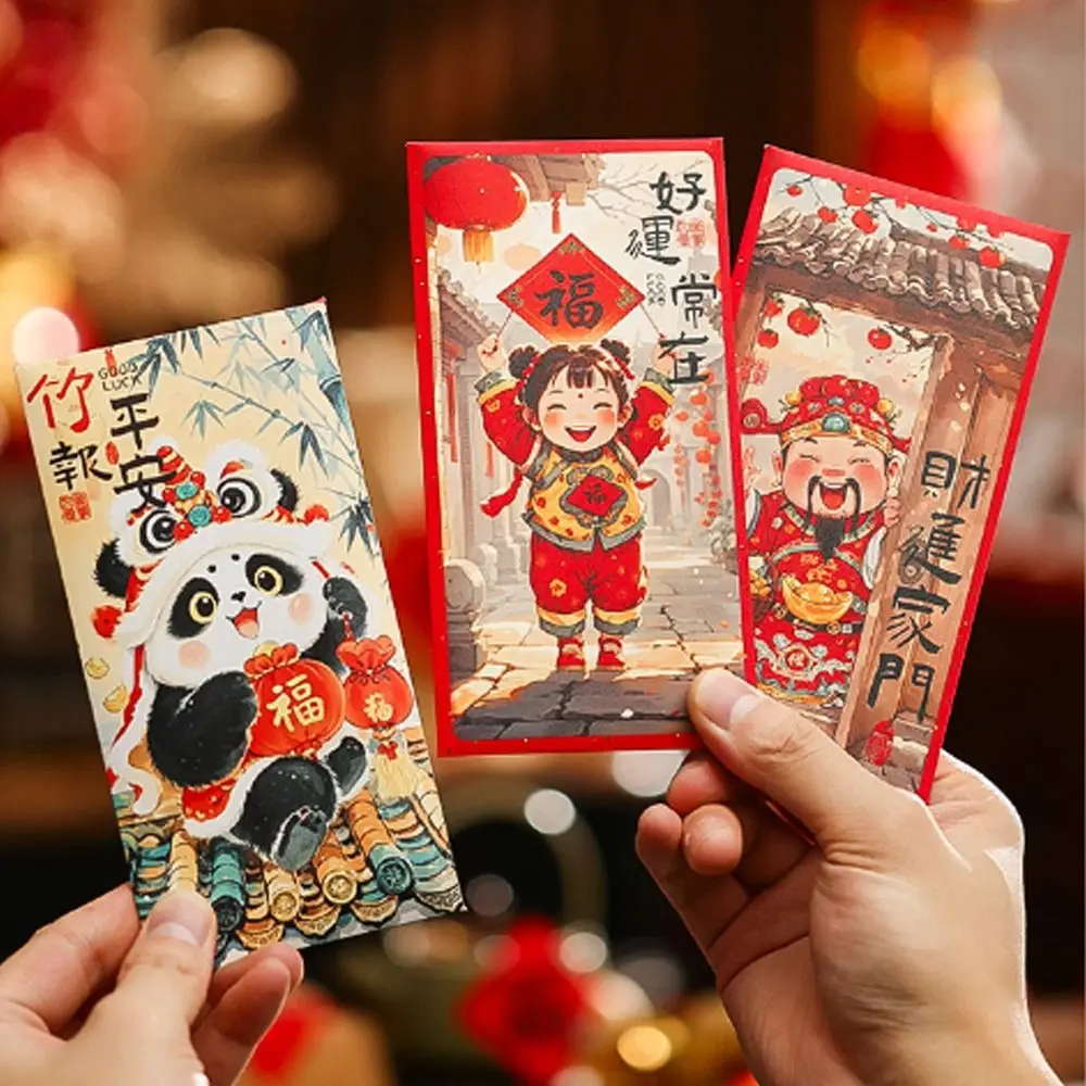 6pcs Traditional Chinese New Year Red Envelopes Blessing Thickened Children's Money Bag Hongbao God of Wealth Red Pocket Gift
6pcs Traditional Chinese New Year Red Envelopes Blessing Thickened Children's Money Bag Hongbao God of Wealth Red Pocket Gift