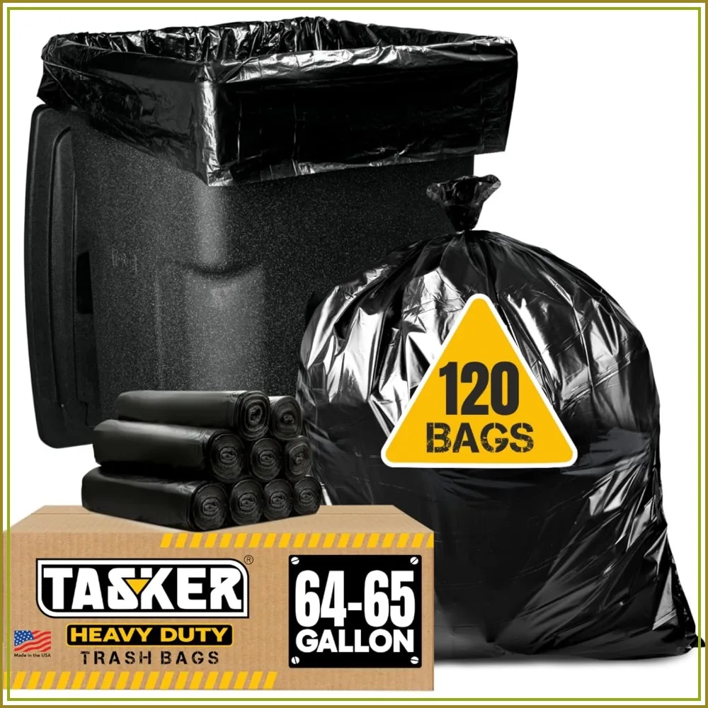 Extra Large 65 Gallon Trash Bags, Heavy Duty, 120 Count for Toter Cans
Extra Large 65 Gallon Trash Bags, Heavy Duty, 120 Count for Toter Cans