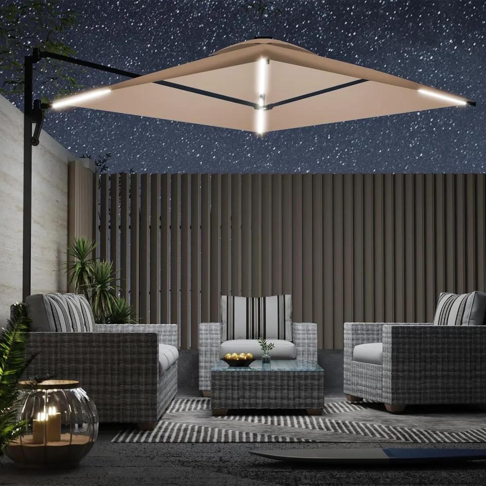 Wall Mounted Outdoor Patio Umbrella, Rectangular Large Offset Cantilever Umbrellas with 180° Rotation Sun Canopy for Deck Pool
Wall Mounted Outdoor Patio Umbrella, Rectangular Large Offset Cantilever Umbrellas with 180° Rotation Sun Canopy for Deck Pool