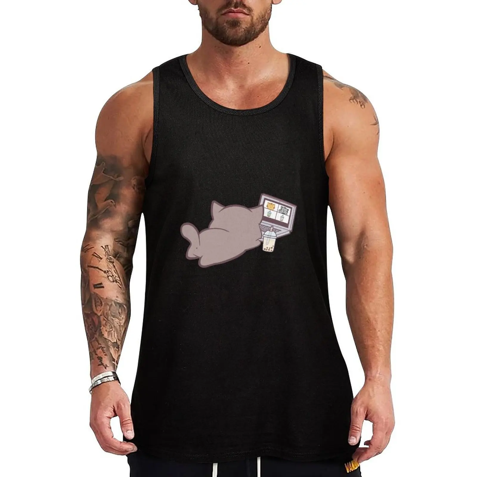 Quarantine With Boba Kitty! Tank Top sleeveless man shirts t-shirts man Bodybuilding clothing man
Quarantine With Boba Kitty! Tank Top sleeveless man shirts t-shirts man Bodybuilding clothing man