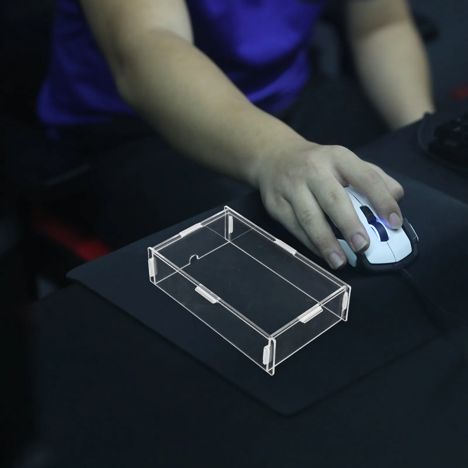 Clear Acrylic Mouse Cover Desktop Computer Dust Protector Protective Case Waterproof Scratch-Resistant Mouse Cover for Home