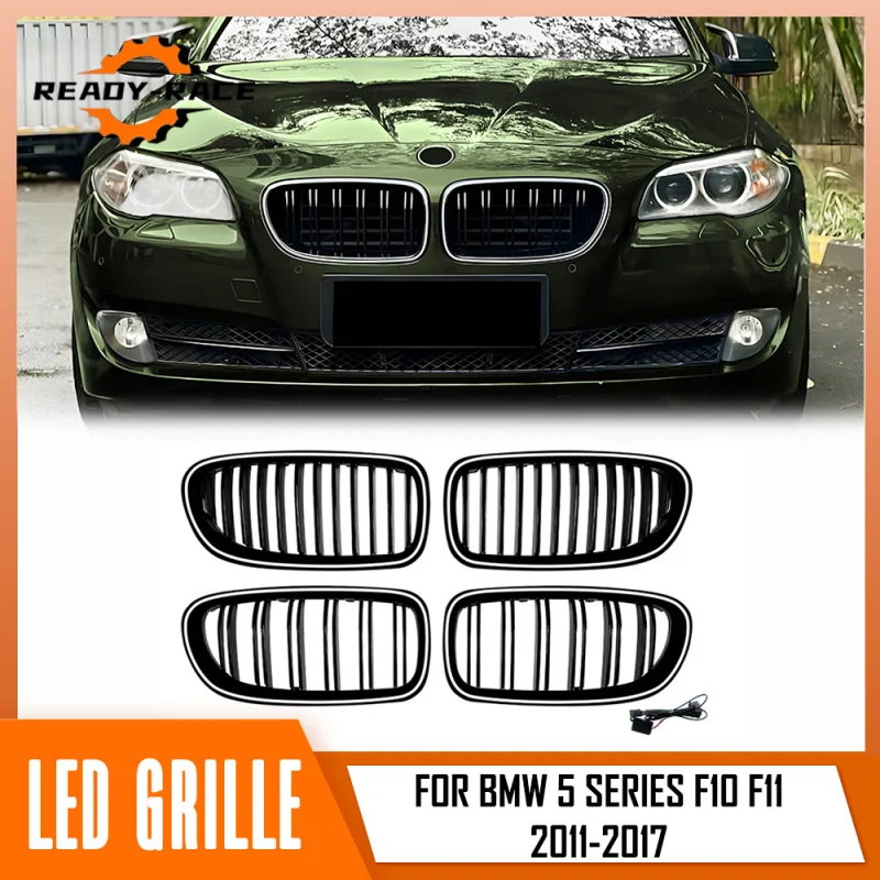 For BMW 5 Series F10 F11 F18 2011-2017 Car Front Kidney Grille With LED Lights Racing Grill Luminous Grilles
For BMW 5 Series F10 F11 F18 2011-2017 Car Front Kidney Grille With LED Lights Racing Grill Luminous Grilles