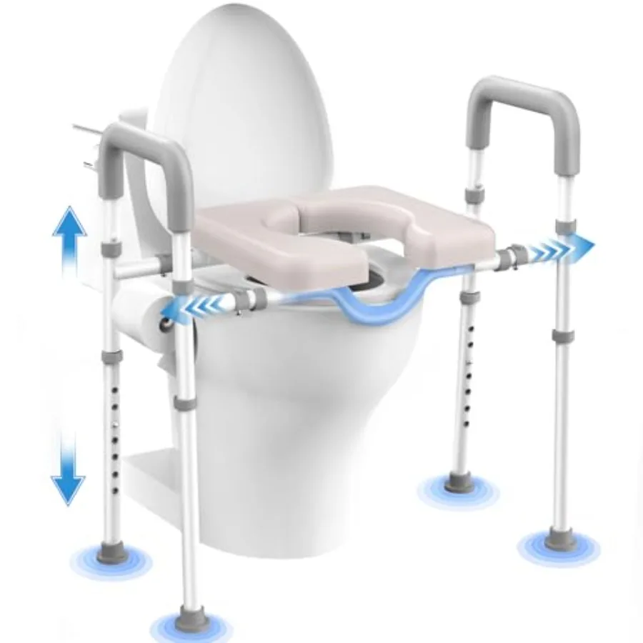 Male-Friendly Raised Toilet Seat with Handles Adjustable Width 400LBS Support Elevated Toilet Riser for Seniors Fits Any Toilet
Male-Friendly Raised Toilet Seat with Handles Adjustable Width 400LBS Support Elevated Toilet Riser for Seniors Fits Any Toilet