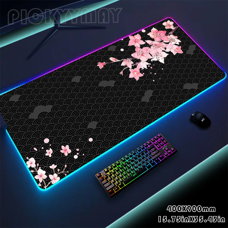 Large LED Desk Mats XXL RGB Computer Mousepad Sakura 90x40cm Backlight Keyboard Mat Gamer Table Pad Luminous Mousepads
Large LED Desk Mats XXL RGB Computer Mousepad Sakura 90x40cm Backlight Keyboard Mat Gamer Table Pad Luminous Mousepads