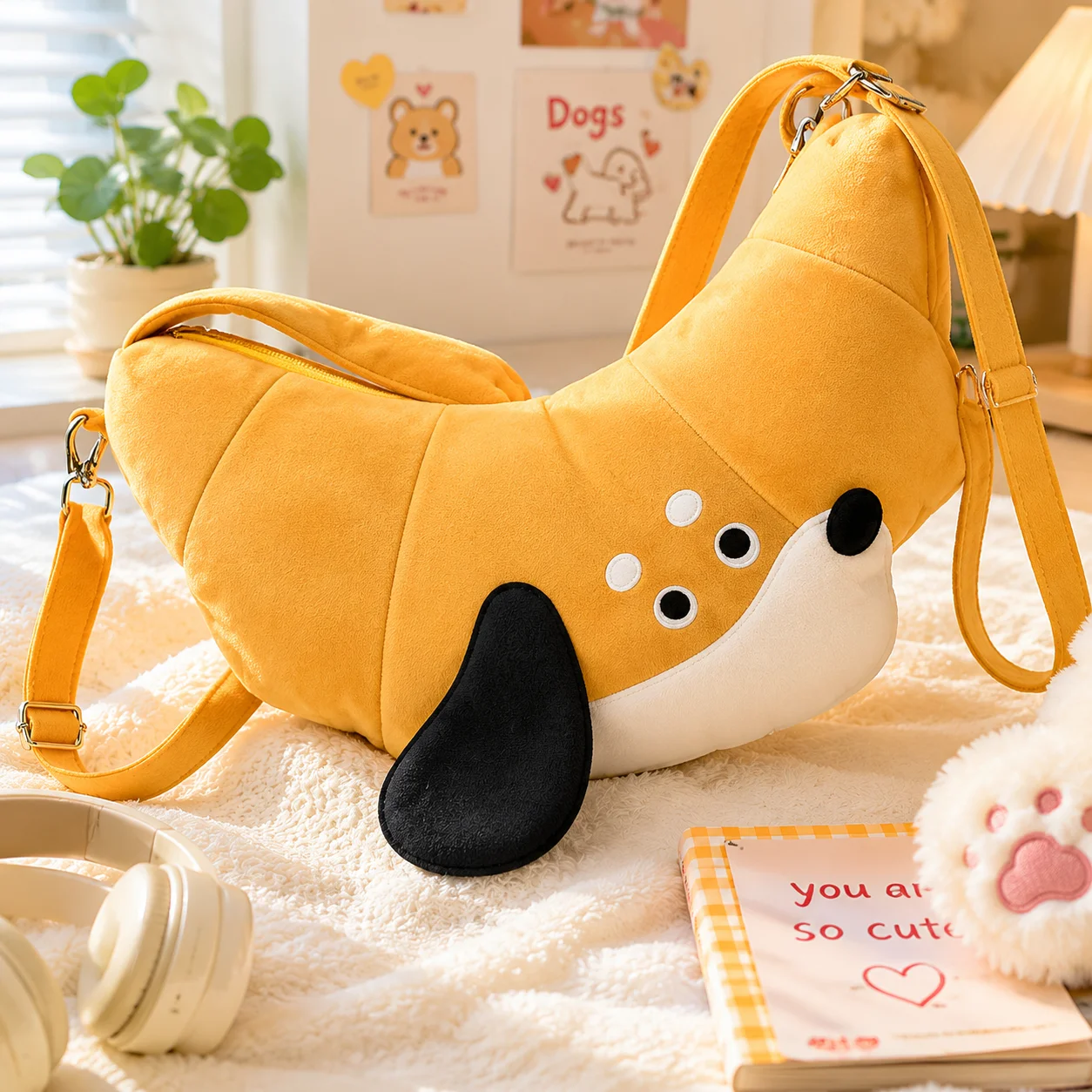 Cute Croissant Dachshund Plush Bag Crossbody Shoulder Purse Coin Wallet Gift For Women Girls Travel Party Casual Novelty
Cute Croissant Dachshund Plush Bag Crossbody Shoulder Purse Coin Wallet Gift For Women Girls Travel Party Casual Novelty
