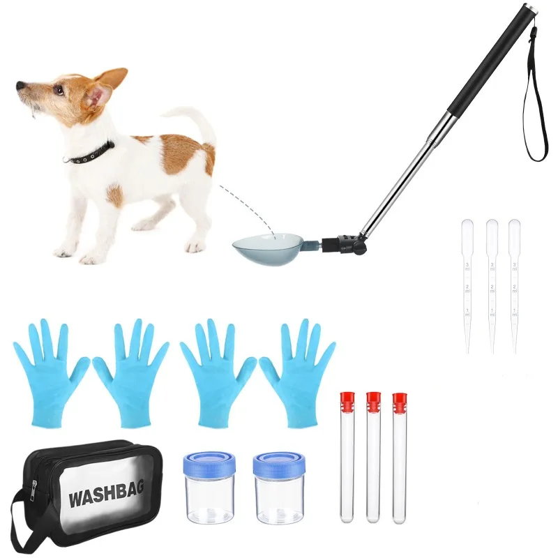 Dog Cat Urine Collector Set Extendable Handle Ladle With Pipettes Cups Vials Gloves Pouch Spill Portable For UTIs Pregnancy Test
Dog Cat Urine Collector Set Extendable Handle Ladle With Pipettes Cups Vials Gloves Pouch Spill Portable For UTIs Pregnancy Test