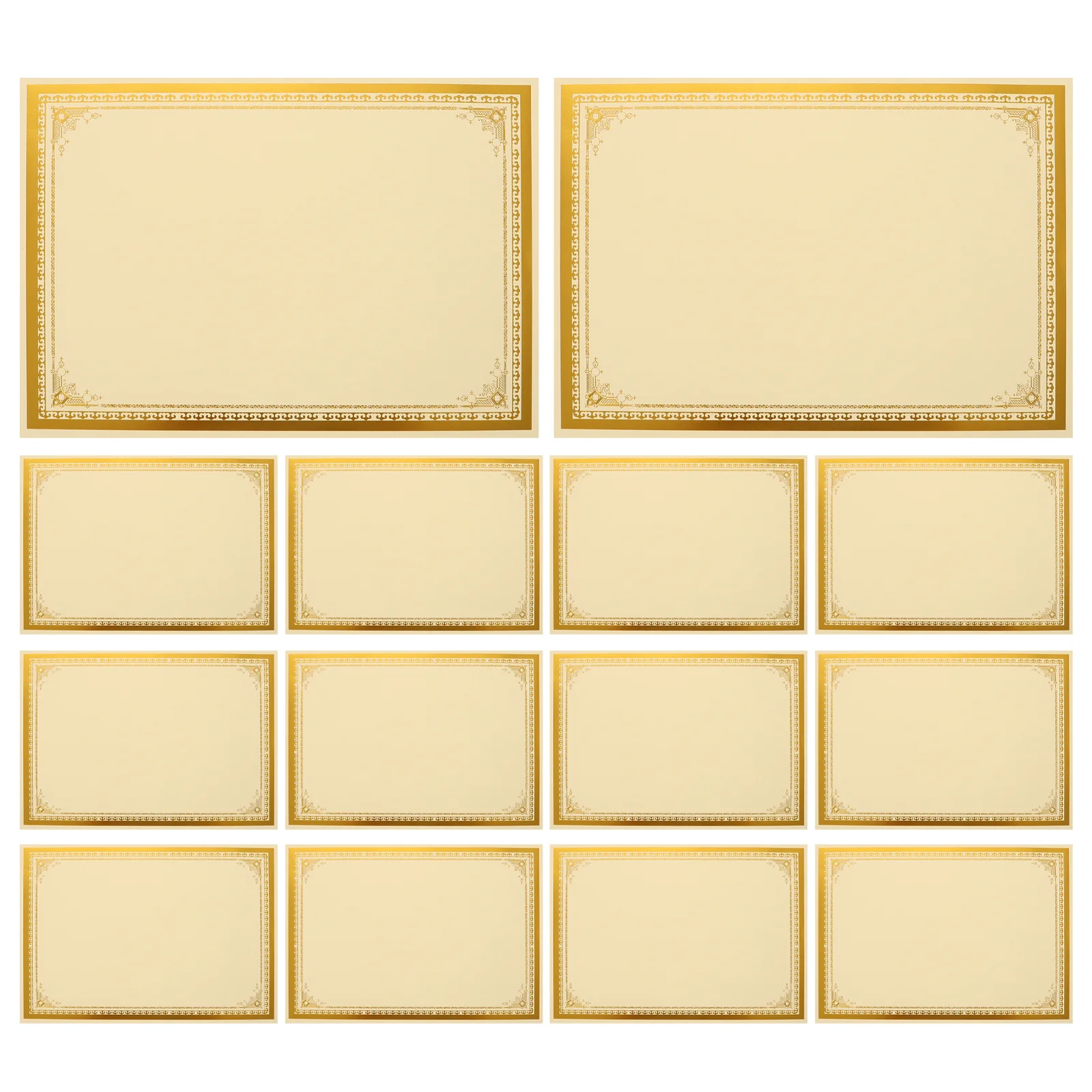 30Pcs Blank A4 Certificate Insert Paper 250G Gold Foil Diploma Award Sheet for Office School Graduation Recognition Printing
30Pcs Blank A4 Certificate Insert Paper 250G Gold Foil Diploma Award Sheet for Office School Graduation Recognition Printing