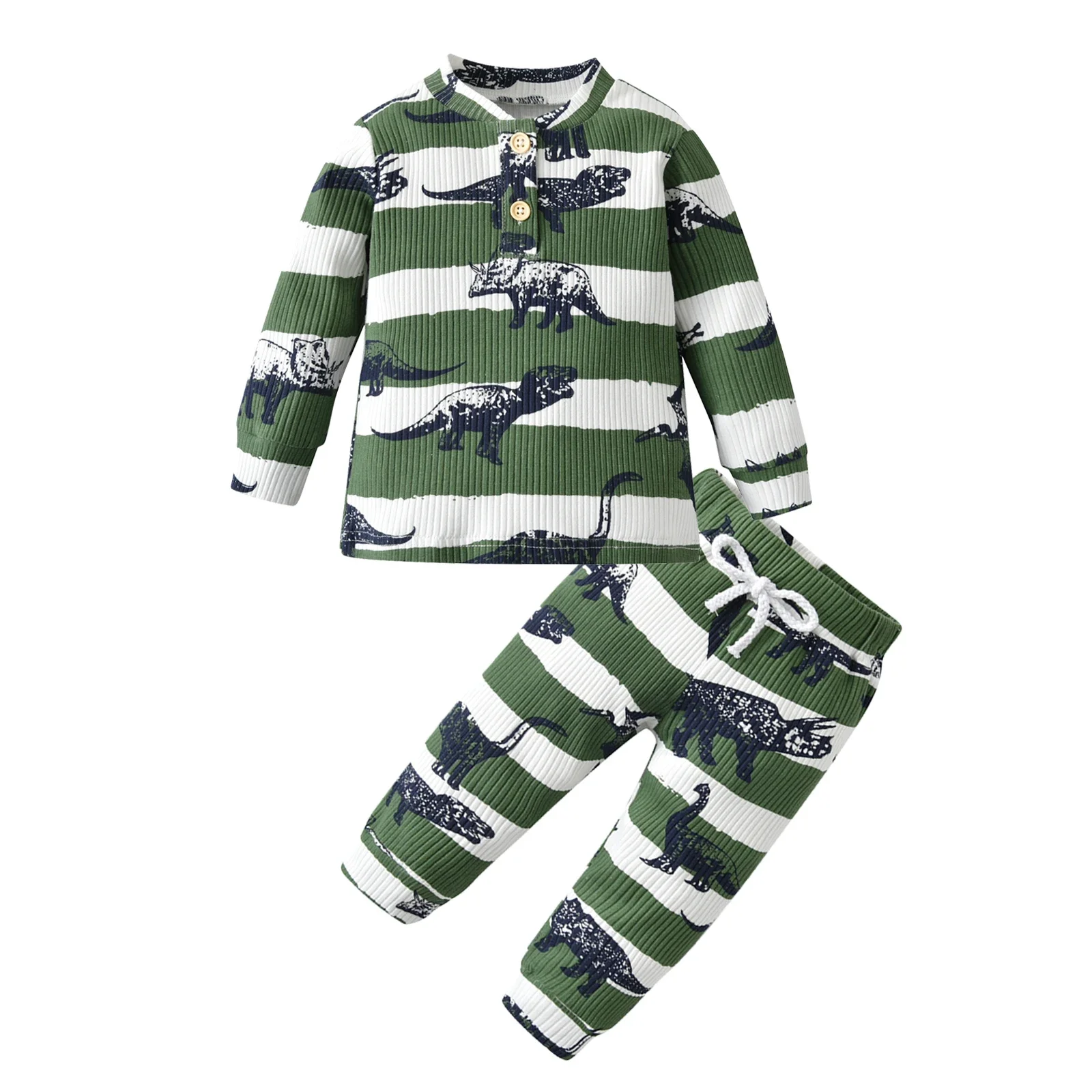 Spring Autumn Toddler Baby Boys 2PCS Clothes Set Cartoon Print Knitted Ribbed Long Sleeve V-Neck Top and Pants Outfit for Boys
Spring Autumn Toddler Baby Boys 2PCS Clothes Set Cartoon Print Knitted Ribbed Long Sleeve V-Neck Top and Pants Outfit for Boys
