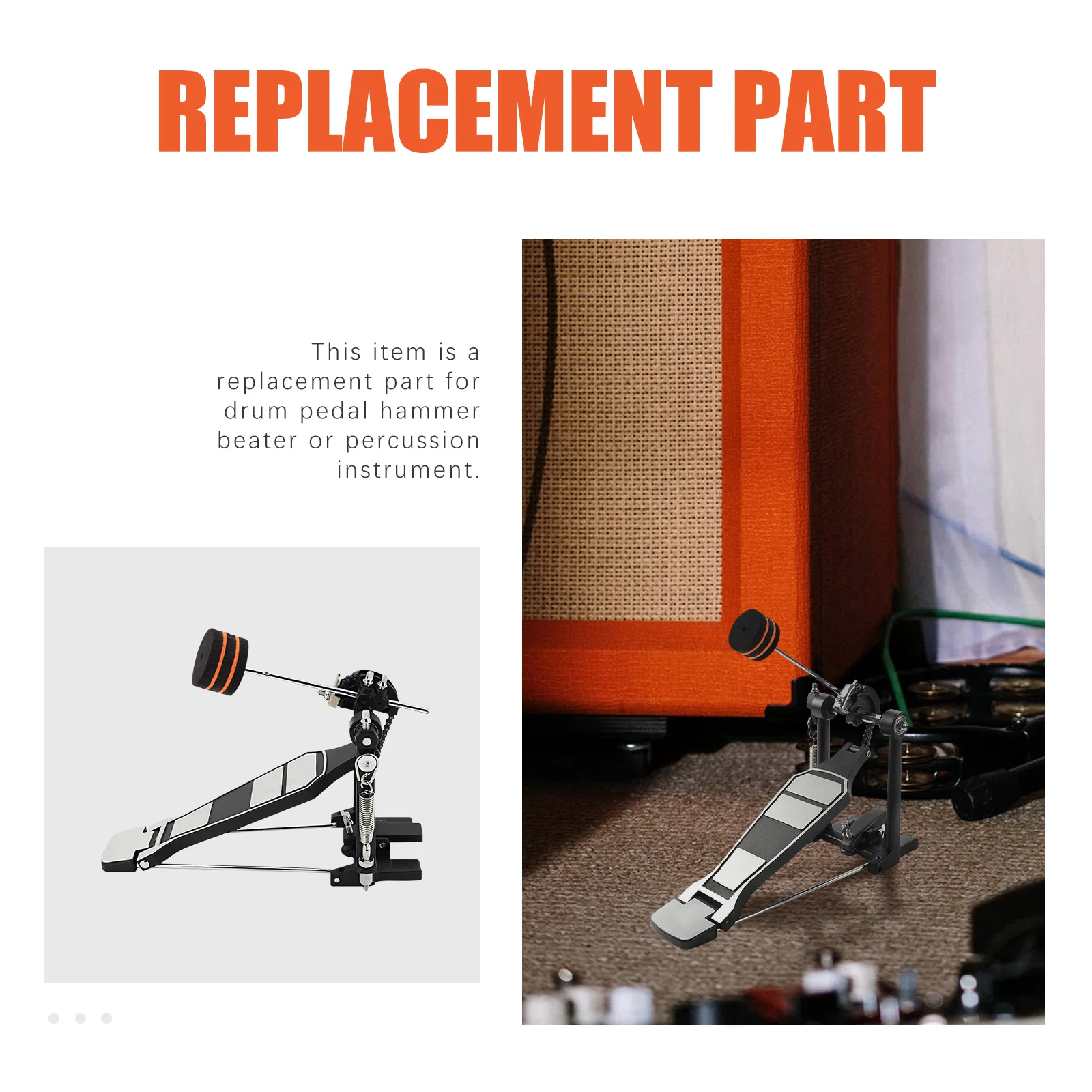 Drum Kit Accessories Bass Pedal Parts Hammer Replace Head Metal Beater Replacement Felt Foot Practical
Drum Kit Accessories Bass Pedal Parts Hammer Replace Head Metal Beater Replacement Felt Foot Practical