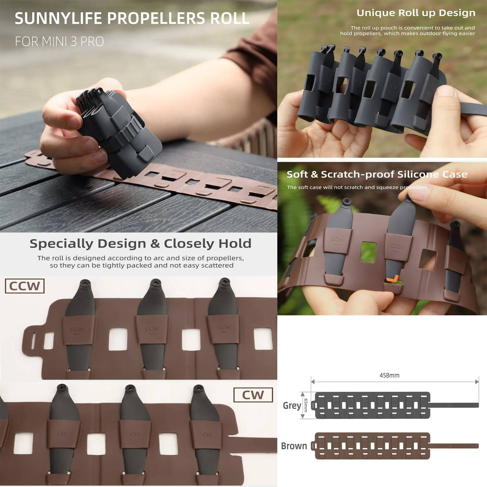 Sunnylife Propeller Storage Bag For DJI Mini 3 Pro/Mini 3/Mini 4pro Paddle Silicone Folding Protection Rolls Storage Bag 
Sunnylife Propeller Storage Bag For DJI Mini 3 Pro/Mini 3/Mini 4pro Paddle Silicone Folding Protection Rolls Storage Bag
