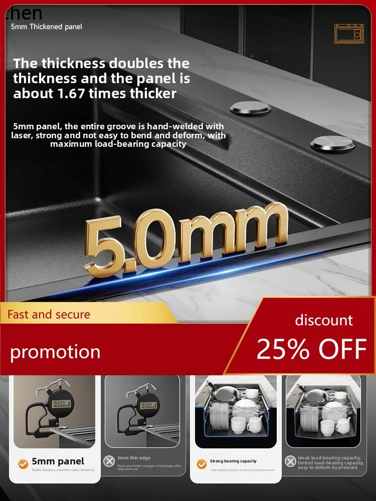 CZ Stainless Steel Large Single Bowl Handmade Kitchen Sink Dishwashing Basin Undermount Sink Household Wash Basin
CZ Stainless Steel Large Single Bowl Handmade Kitchen Sink Dishwashing Basin Undermount Sink Household Wash Basin