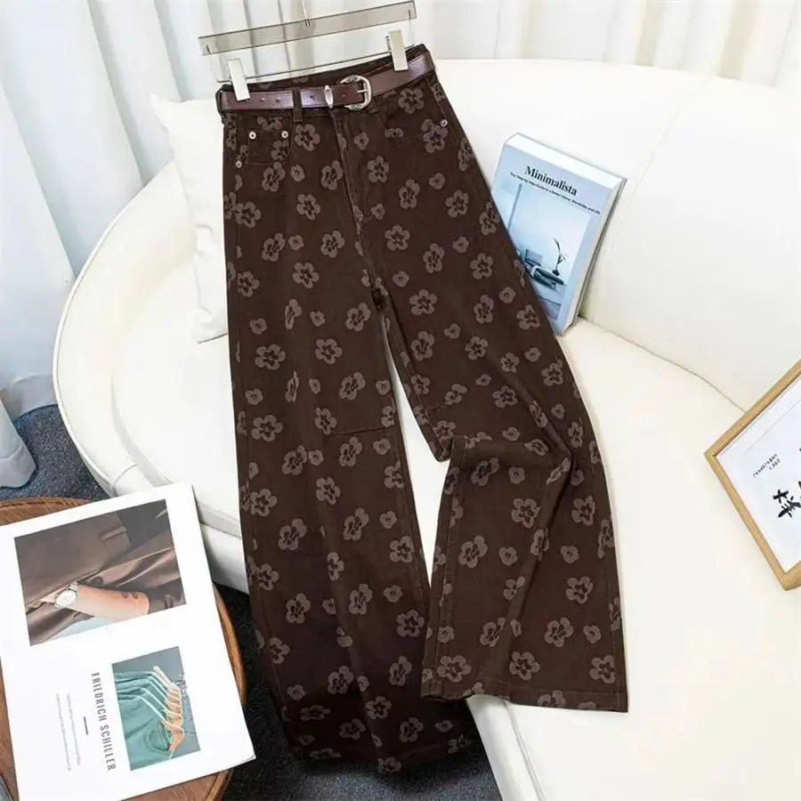 New Spring Autumn Coffee Printed Wide Leg Jeans Women High Waisted Pants Straight Leg Pants Ladies Loose Cowboy Trouser Ladies
New Spring Autumn Coffee Printed Wide Leg Jeans Women High Waisted Pants Straight Leg Pants Ladies Loose Cowboy Trouser Ladies