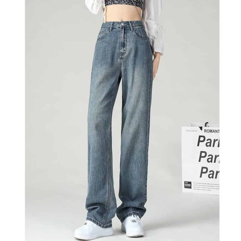 Blue Jeans Women High Waist American Wide Leg Pants Fashion Hip Hop Straight Vintage Slim Female 2023 NEW Summer Denim Trousers
Blue Jeans Women High Waist American Wide Leg Pants Fashion Hip Hop Straight Vintage Slim Female 2023 NEW Summer Denim Trousers