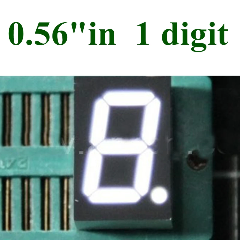 20PCS 7 Segment White LED Display 0.56 inch 1 Bit Digital Tube Plastic Metal Common ANODE(Nixie tube)
20PCS 7 Segment White LED Display 0.56 inch 1 Bit Digital Tube Plastic Metal Common ANODE(Nixie tube)