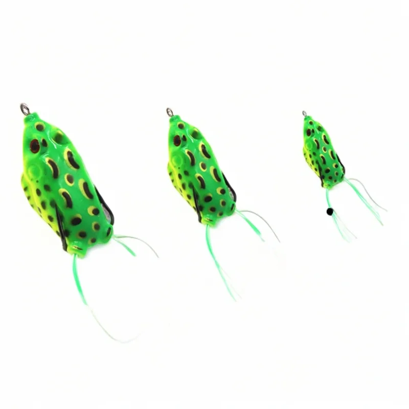 Frog lure with soft plastic bait with hooks, artificial 3D eyes, 4cm, 5cm, 5.5cm, 1Pc
Frog lure with soft plastic bait with hooks, artificial 3D eyes, 4cm, 5cm, 5.5cm, 1Pc