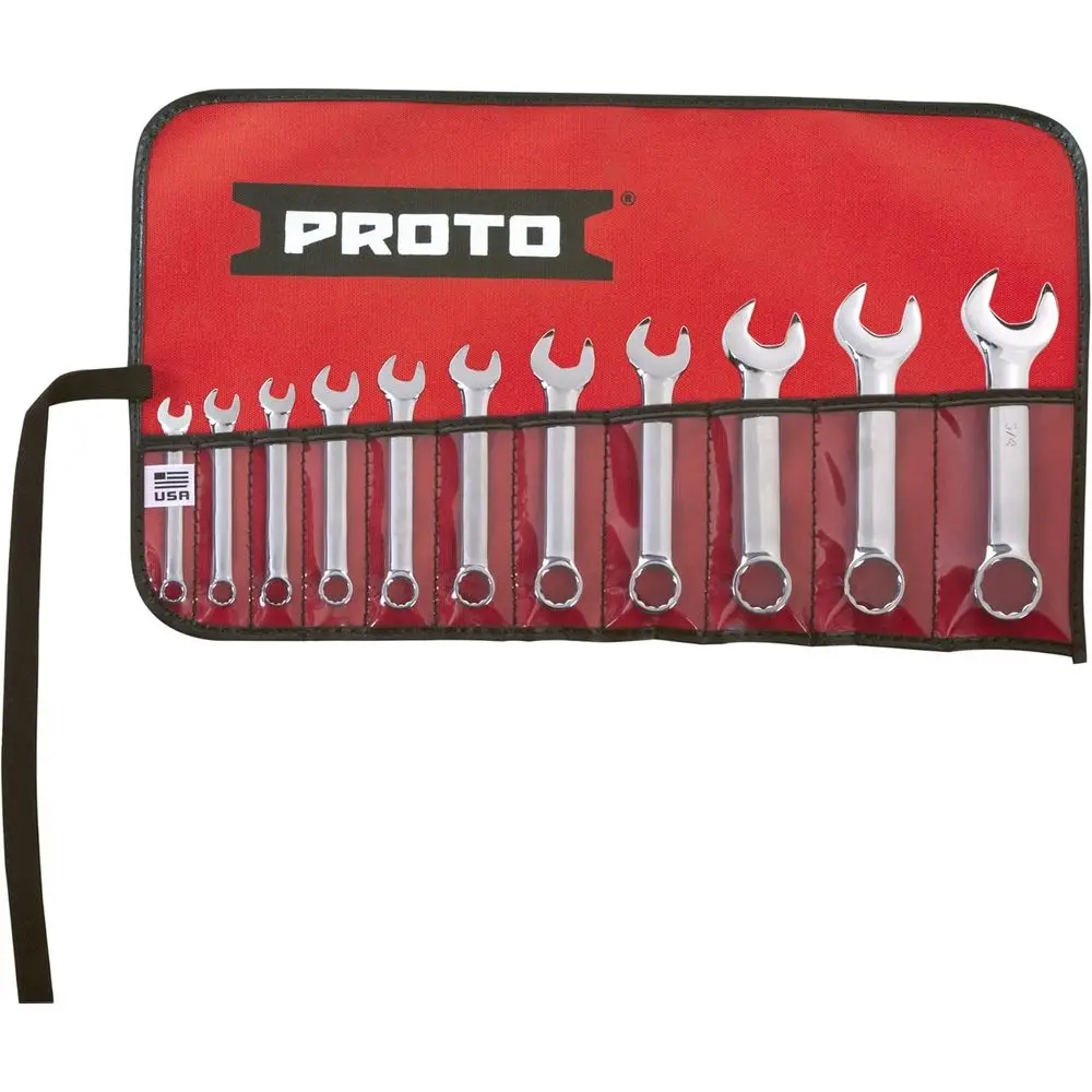 11-Piece Polished Short Combination Wrench Set, 12-Point
11-Piece Polished Short Combination Wrench Set, 12-Point