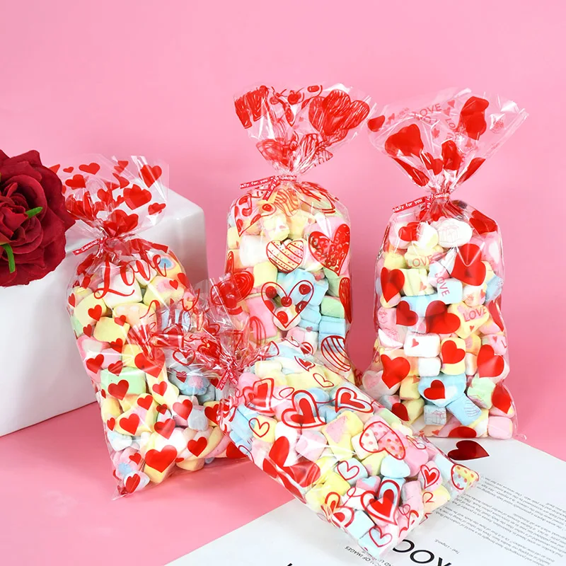60pcs Red Heart Printed Candy Gifts Bags Valentine's Day Wedding Birthday Party Candy Buscuit Baking Packaging Treat Gifts Bags
60pcs Red Heart Printed Candy Gifts Bags Valentine's Day Wedding Birthday Party Candy Buscuit Baking Packaging Treat Gifts Bags