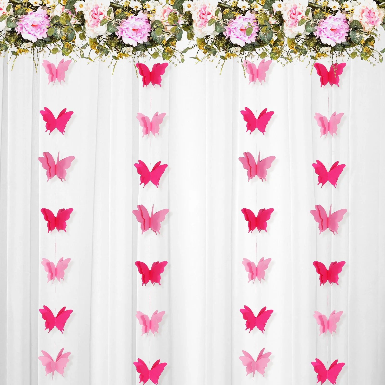 4 Pcs 3D Butterfly Garland Paper Decor Wedding Party Hanging Decorations for Birthday Home Festive Bunting Banner
4 Pcs 3D Butterfly Garland Paper Decor Wedding Party Hanging Decorations for Birthday Home Festive Bunting Banner