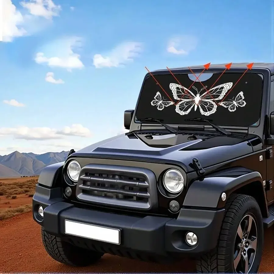 Butterfly Print Car Windshield Sun Shade Foldable Reflective UV Protection Cooling For SUV Truck
Butterfly Print Car Windshield Sun Shade Foldable Reflective UV Protection Cooling For SUV Truck