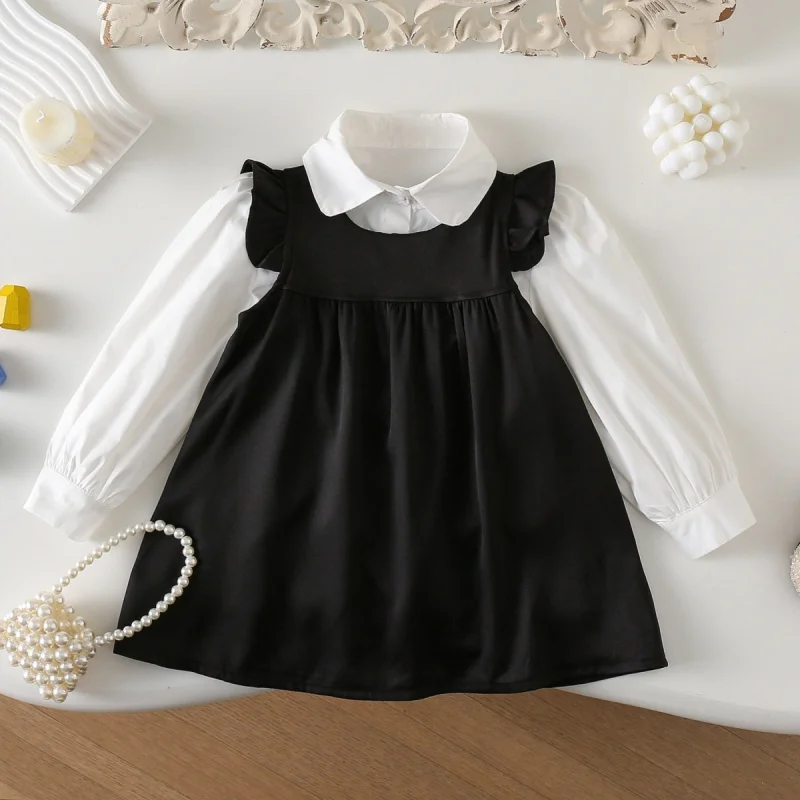 Autumn New Girls' Elegant College Style Shirt+Flutter Sleeve Dress Two-Piece Set for Kids
Autumn New Girls' Elegant College Style Shirt+Flutter Sleeve Dress Two-Piece Set for Kids