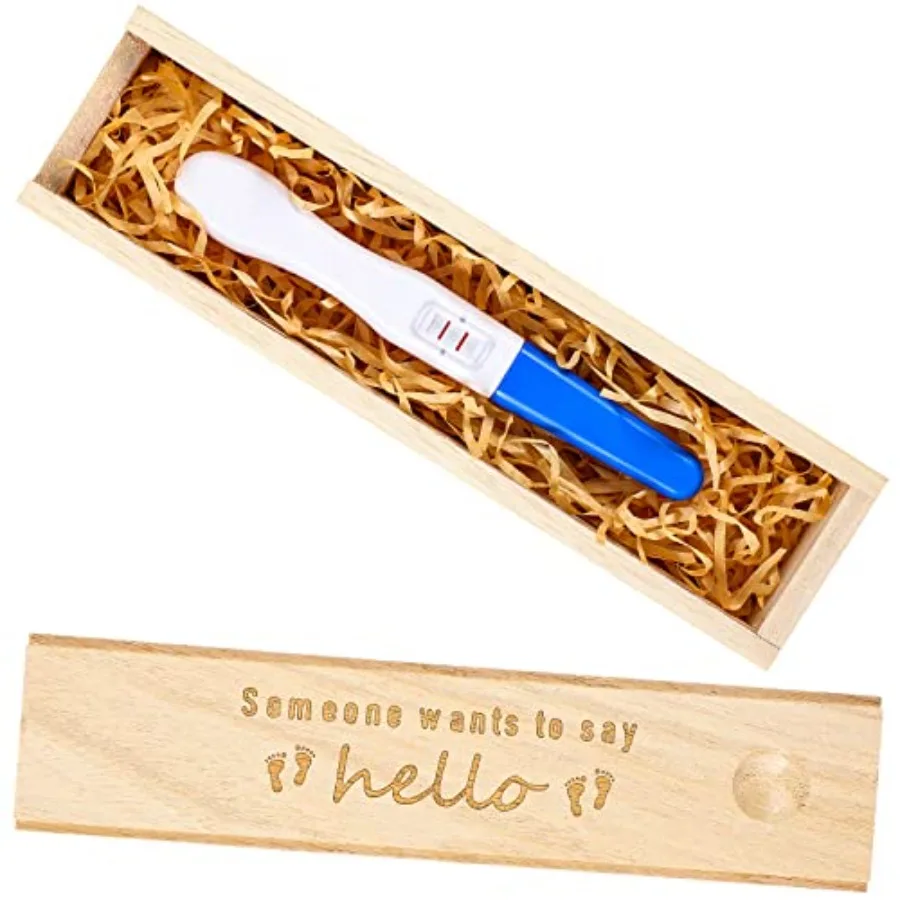 Qunclay Pregnancy Test Keepsake Box Surprise Pregnancy Announcement Box Wooden Baby for Husband Grandparents Baby Memory Souven
Qunclay Pregnancy Test Keepsake Box Surprise Pregnancy Announcement Box Wooden Baby for Husband Grandparents Baby Memory Souven