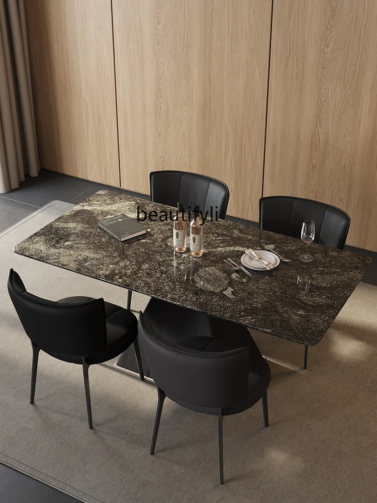 Dining Table Living Room Italian Minimalist Natural Marble Light Luxury Rectangular Dining Table and Chairs
Dining Table Living Room Italian Minimalist Natural Marble Light Luxury Rectangular Dining Table and Chairs