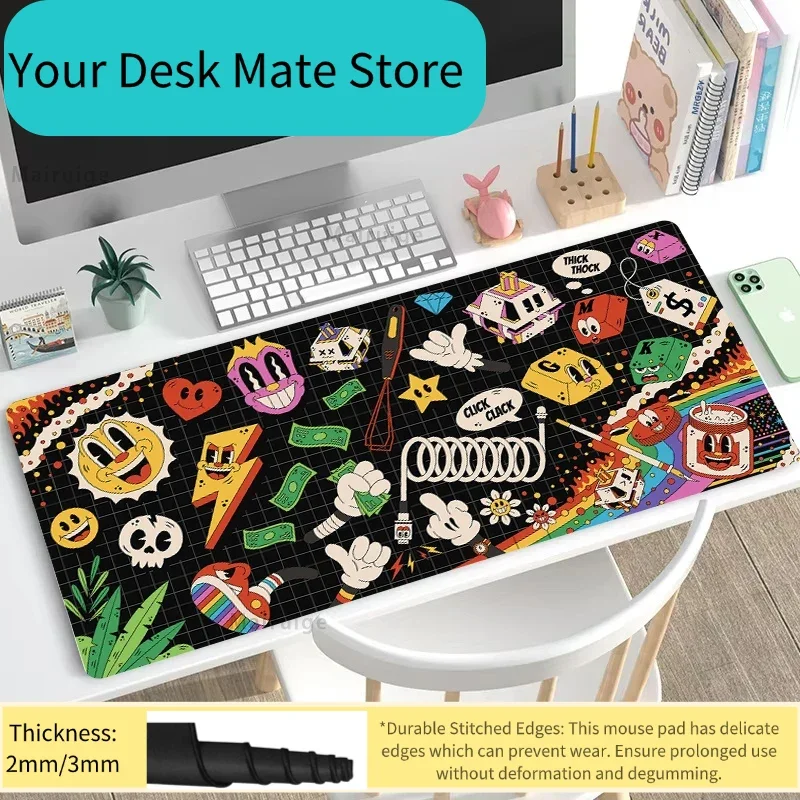 Большой коврик для мыши в стиле граффити, ретро-поп-арт, расширенный игровой коврик для мыши, красочный настольный коврик с граффити, нескользящий коврик для клавиатуры
Большой коврик для мыши в стиле граффити, ретро-поп-арт, расширенный игровой коврик для мыши, красочный настольный коврик с граффити, нескользящий коврик для клавиатуры