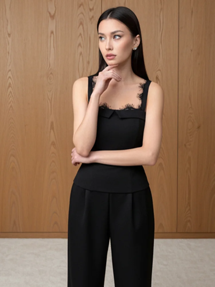 Sweet Lace Trim Square Neck Cami Top Fashion Women Elegant Fitted Fold Over Strap Beige Crop Top 2026 Spring Casual Date Outfit
Sweet Lace Trim Square Neck Cami Top Fashion Women Elegant Fitted Fold Over Strap Beige Crop Top 2026 Spring Casual Date Outfit