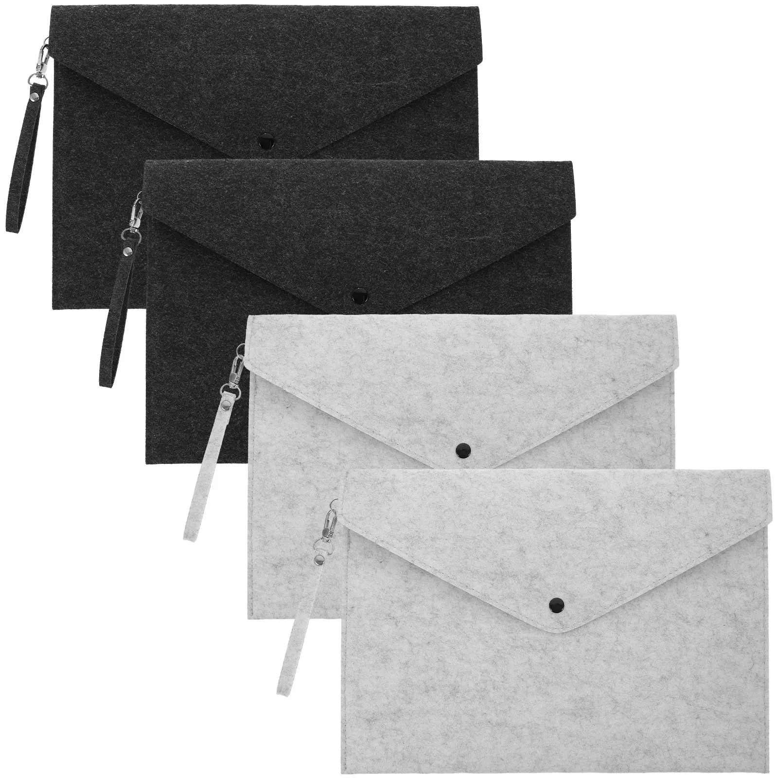 4Pcs Storage Bags Felt Folder Simple Fashion A4 Document Folder Portable Snap Type Briefcase Bag with School
4Pcs Storage Bags Felt Folder Simple Fashion A4 Document Folder Portable Snap Type Briefcase Bag with School