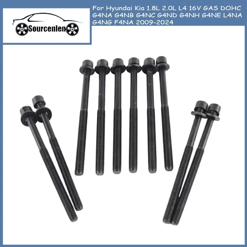 10Pcs Cylinder Head Bolts For Hyundai Kia 1.8L 2.0L L4 16V GAS DOHC G4NA G4NB G4NC G4ND G4NH L4NA G4NG F4NA 2009 223202E000024
10Pcs Cylinder Head Bolts For Hyundai Kia 1.8L 2.0L L4 16V GAS DOHC G4NA G4NB G4NC G4ND G4NH L4NA G4NG F4NA 2009 223202E000024