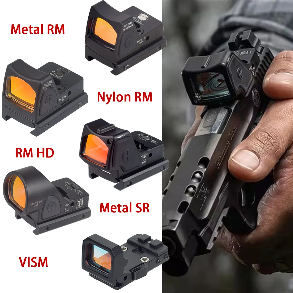 Tactical RM HD SR VISM Red Dot Sight Reflex Optic Scope Airsoft Mini Riflescope For AR15 Rifle G17 G19 AR15 Hunting 20mm Rail
Tactical RM HD SR VISM Red Dot Sight Reflex Optic Scope Airsoft Mini Riflescope For AR15 Rifle G17 G19 AR15 Hunting 20mm Rail