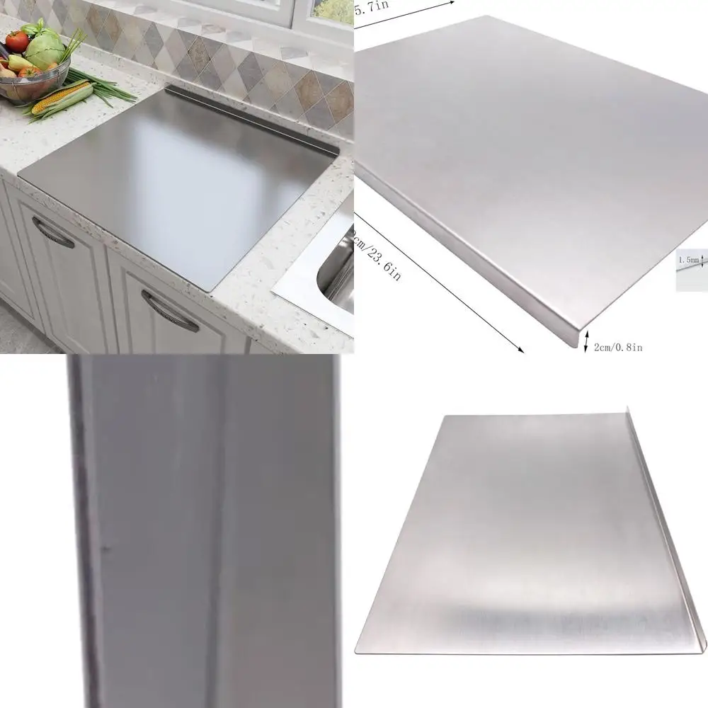 Large Stainless Steel Kitchen Cutting Board - Ideal for Meat, Fruits, Veggies, Bread, Baking (60x40cm)
Large Stainless Steel Kitchen Cutting Board - Ideal for Meat, Fruits, Veggies, Bread, Baking (60x40cm)