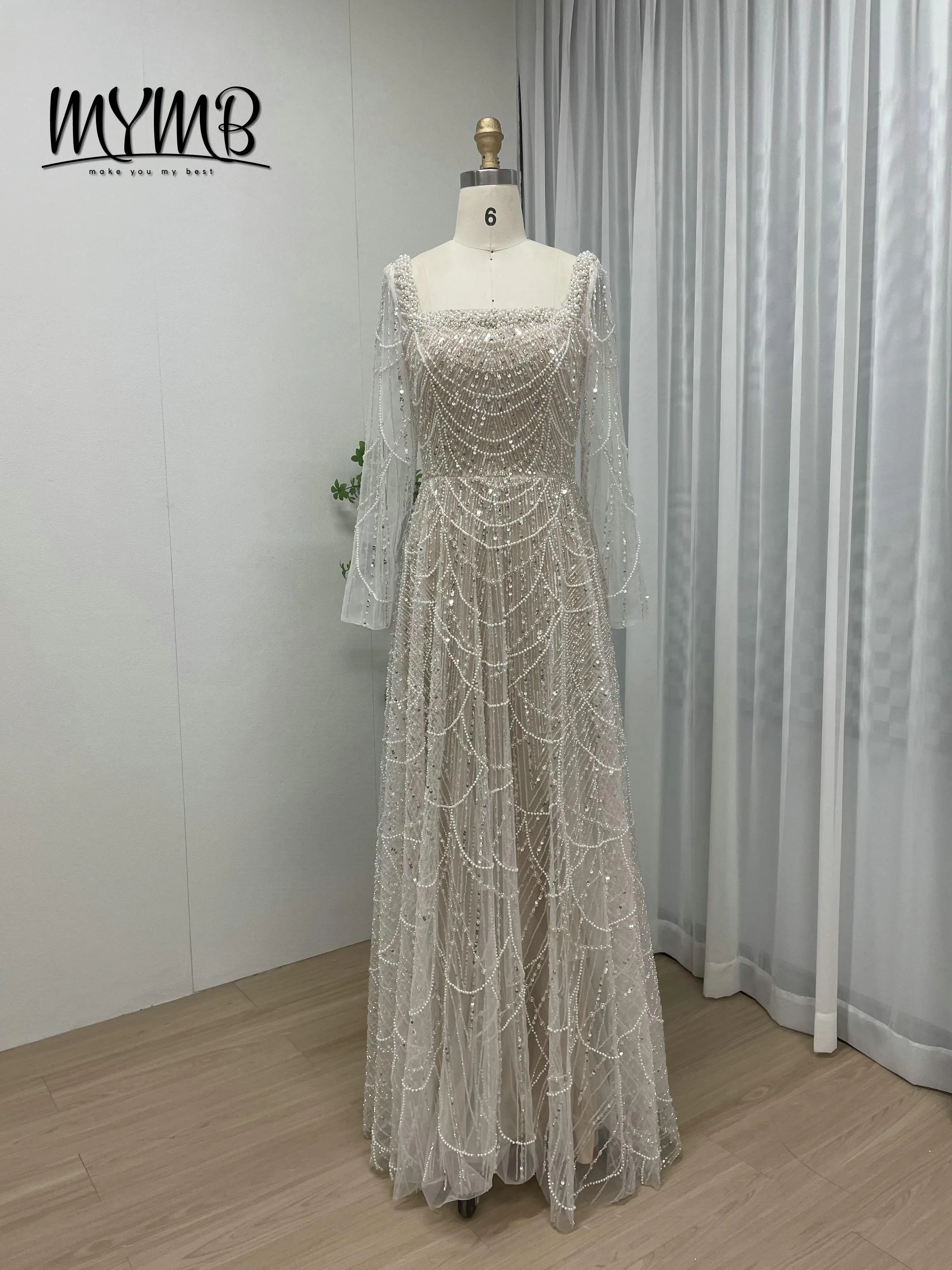 MYMB Элегантные роскошные вечерние платья трапециевидной формы с изысканными вышивкой бисером и длинными рукавами, идеально подходящие для гала-вечеринок, женский стиль MY30081L
MYMB Элегантные роскошные вечерние платья трапециевидной формы с изысканными вышивкой бисером и длинными рукавами, идеально подходящие для гала-вечеринок, женский стиль MY30081L