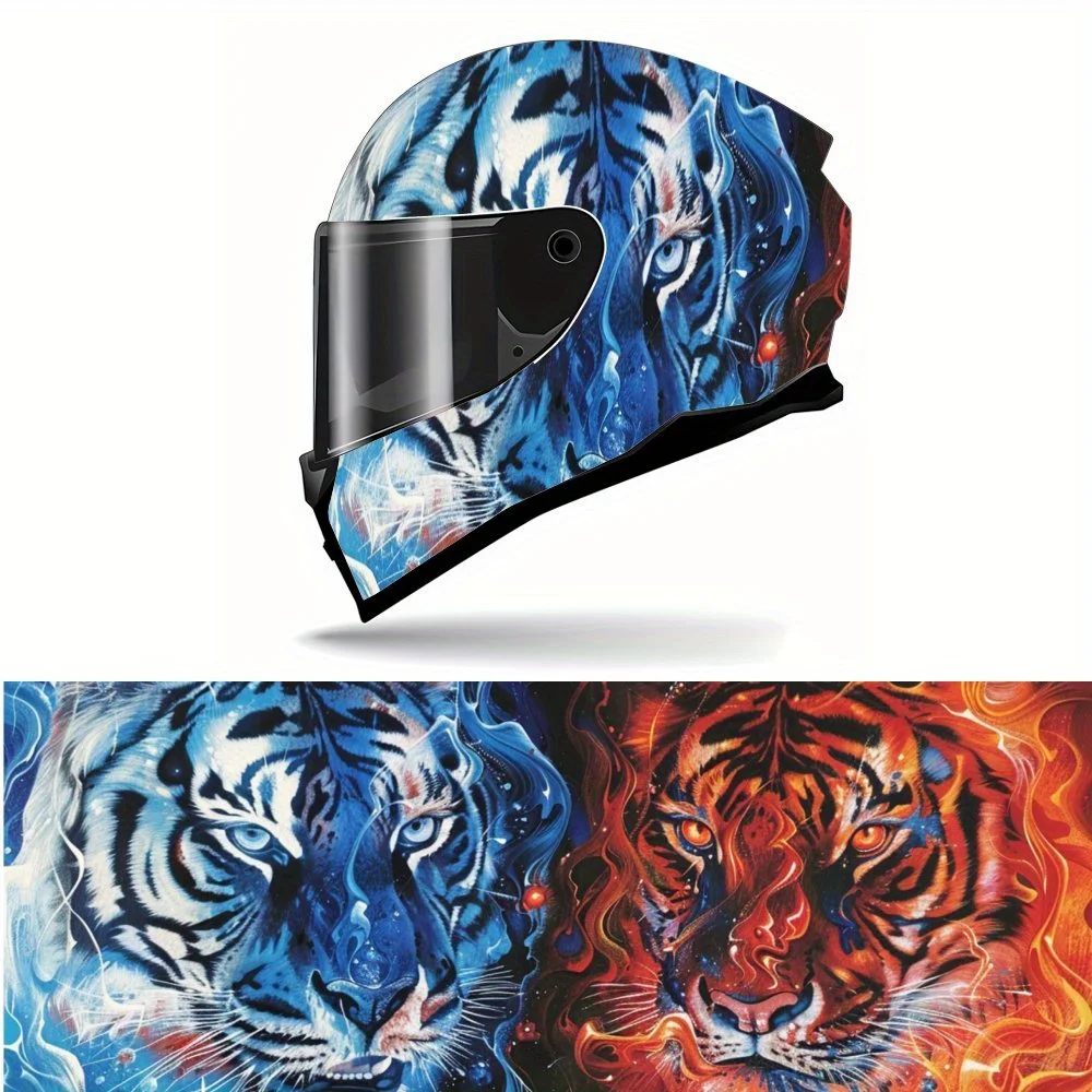 Ice & Fire Tiger Pattern Helmet Paint - Waterproof, Detachable Label for Motorcycle Helmets, Scratch Resistant, Universal Size,
Ice & Fire Tiger Pattern Helmet Paint - Waterproof, Detachable Label for Motorcycle Helmets, Scratch Resistant, Universal Size,